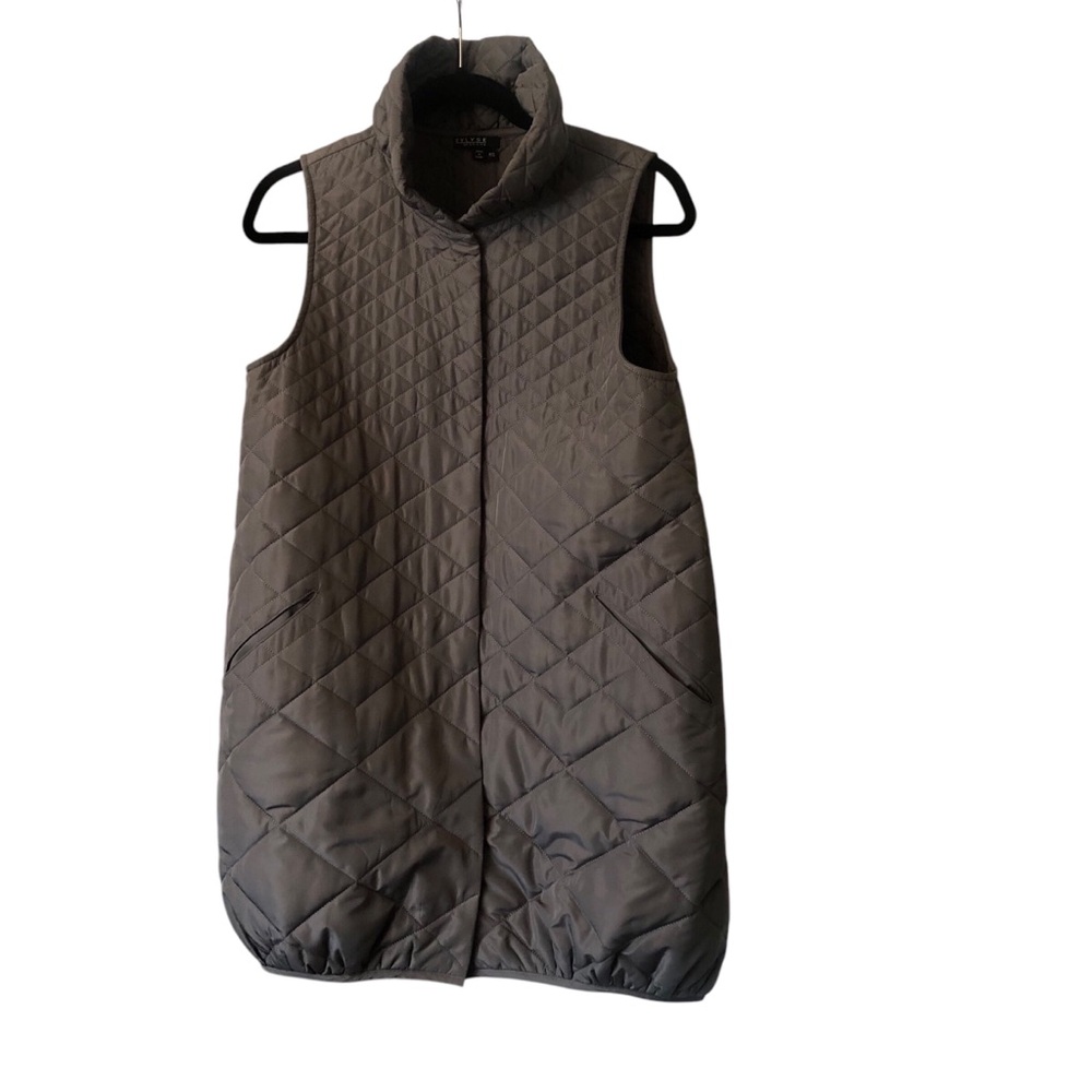 Bylyse Spenard Quilted Long Gray Vest Size Small